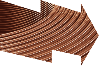 Kupferdraht Blitzform